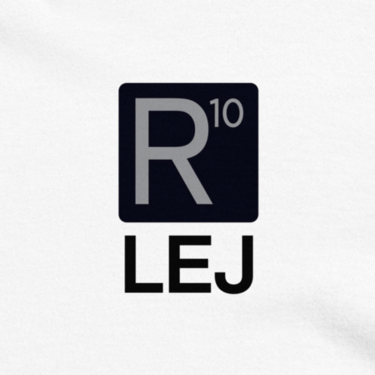 MONORETRO R10 LEJ Heritage Tube Knit T-Shirt — close-up of the printed artwork