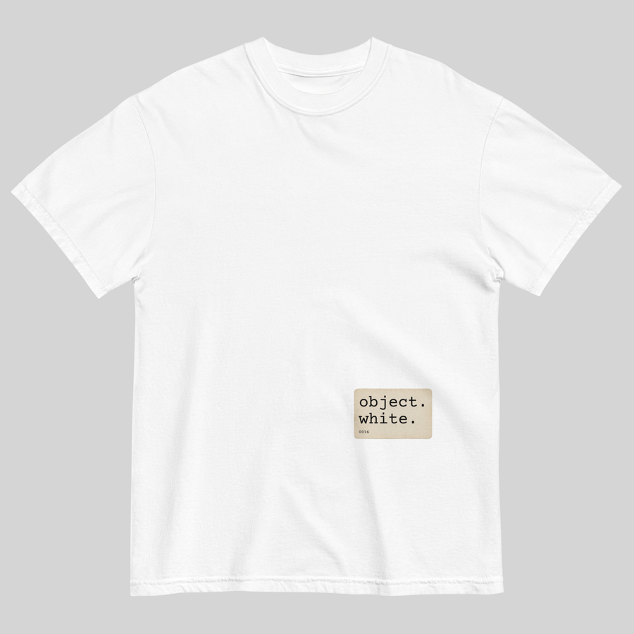 Object Series White 007 Heritage Tube Knit T-Shirt — MONORETRO Object Series collection.