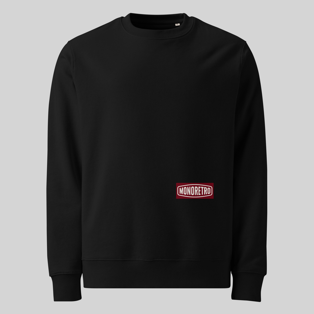 MONORETRO Signature No. 7 Heritage Heavyweight Sweatshirt in black — front view