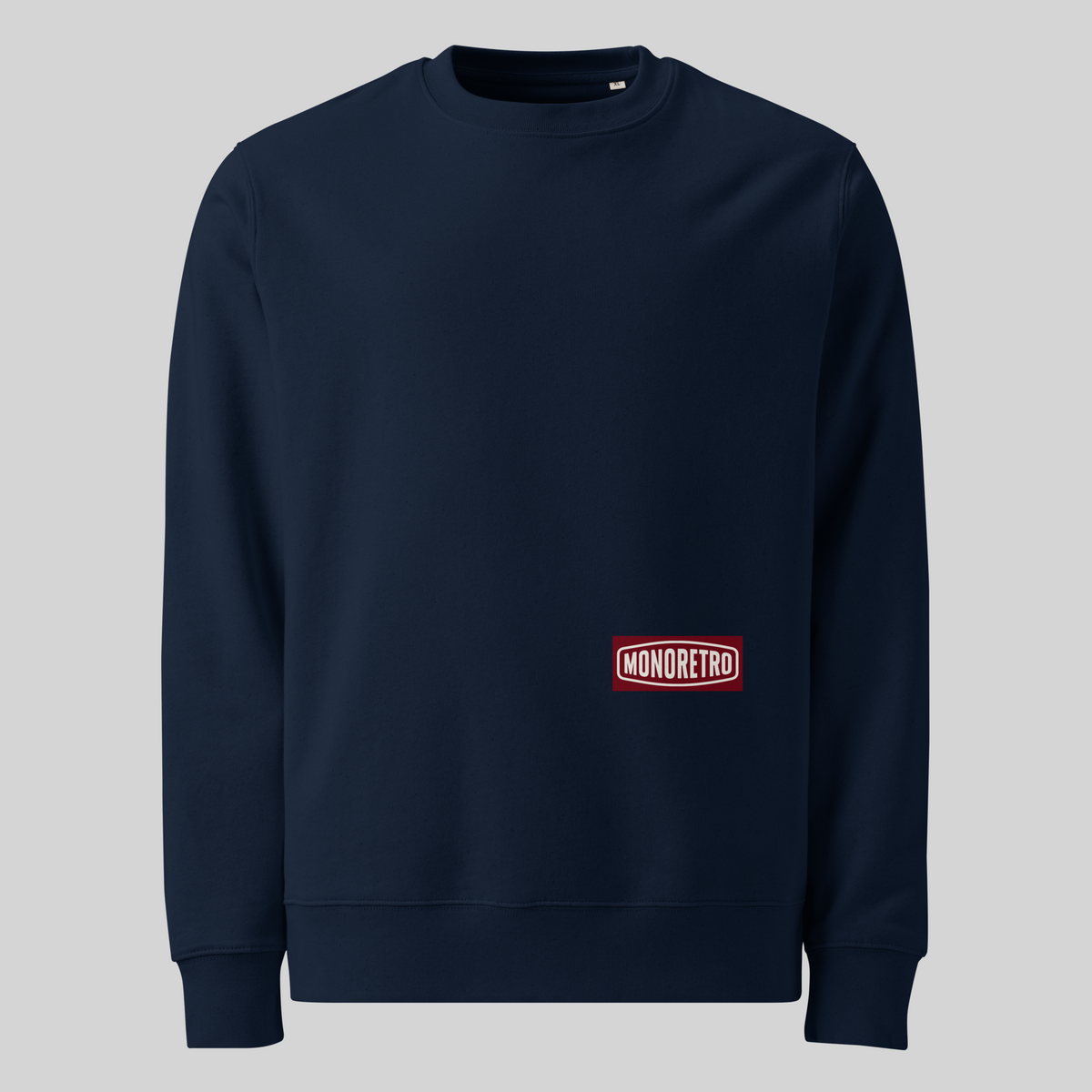 MONORETRO Signature No. 7 Heritage Heavyweight Sweatshirt in navy — front view