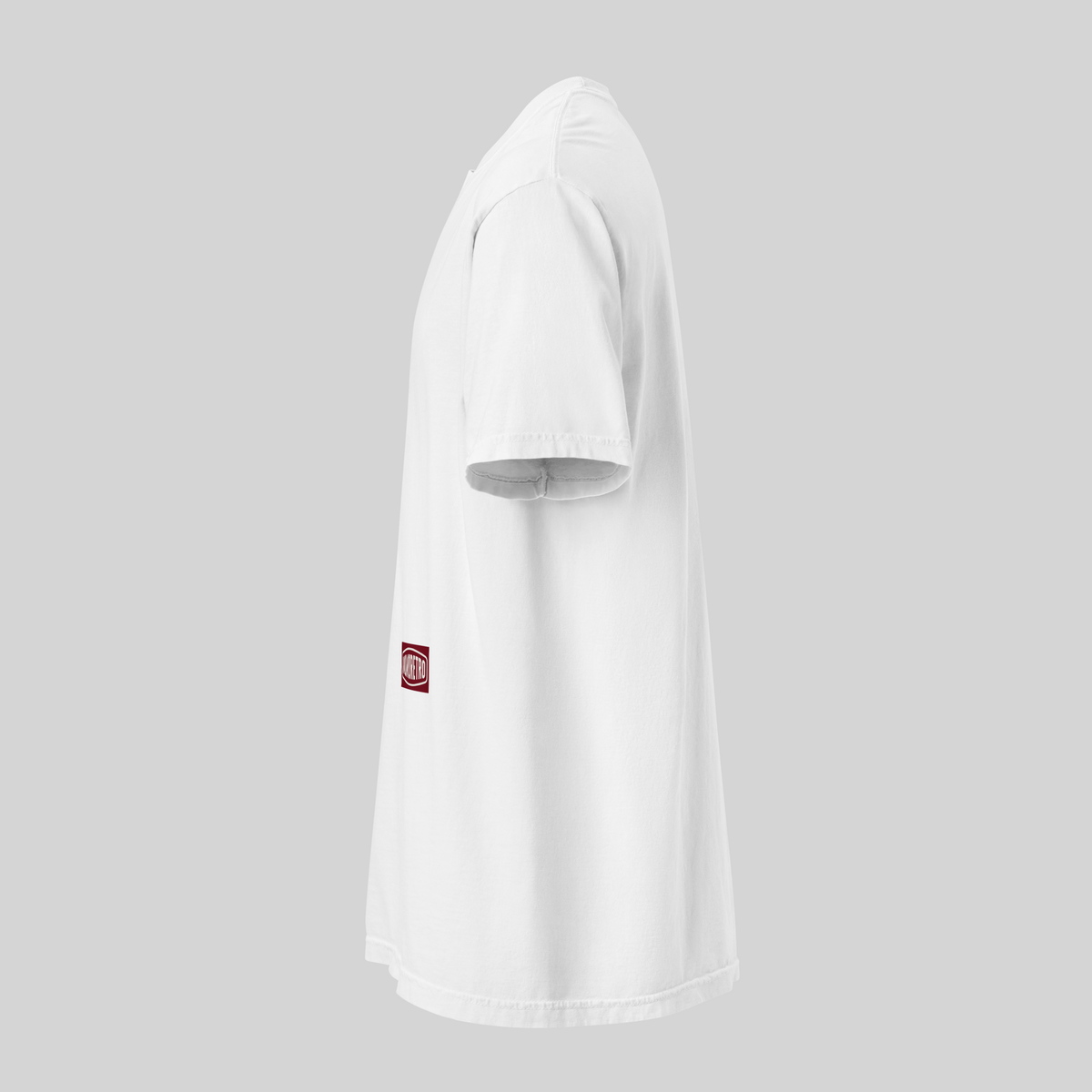 MONORETRO Signature No. 7 Heritage Tube Knit T-Shirt in white — left side view