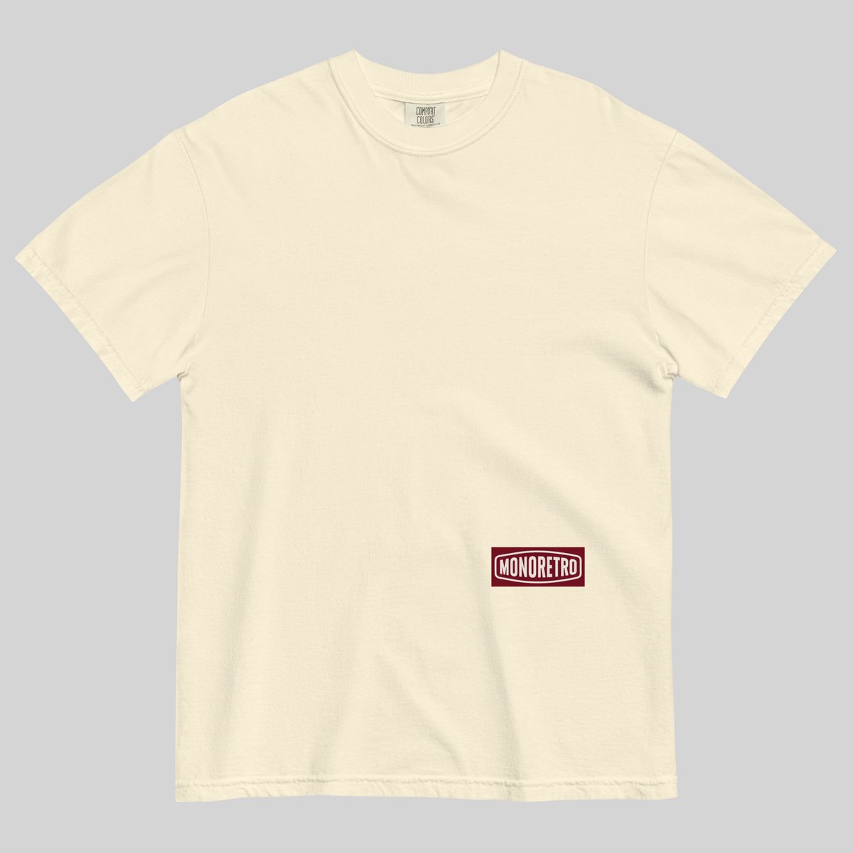 MONORETRO Signature No. 7 Heritage Tube Knit T-Shirt in ivory — front view