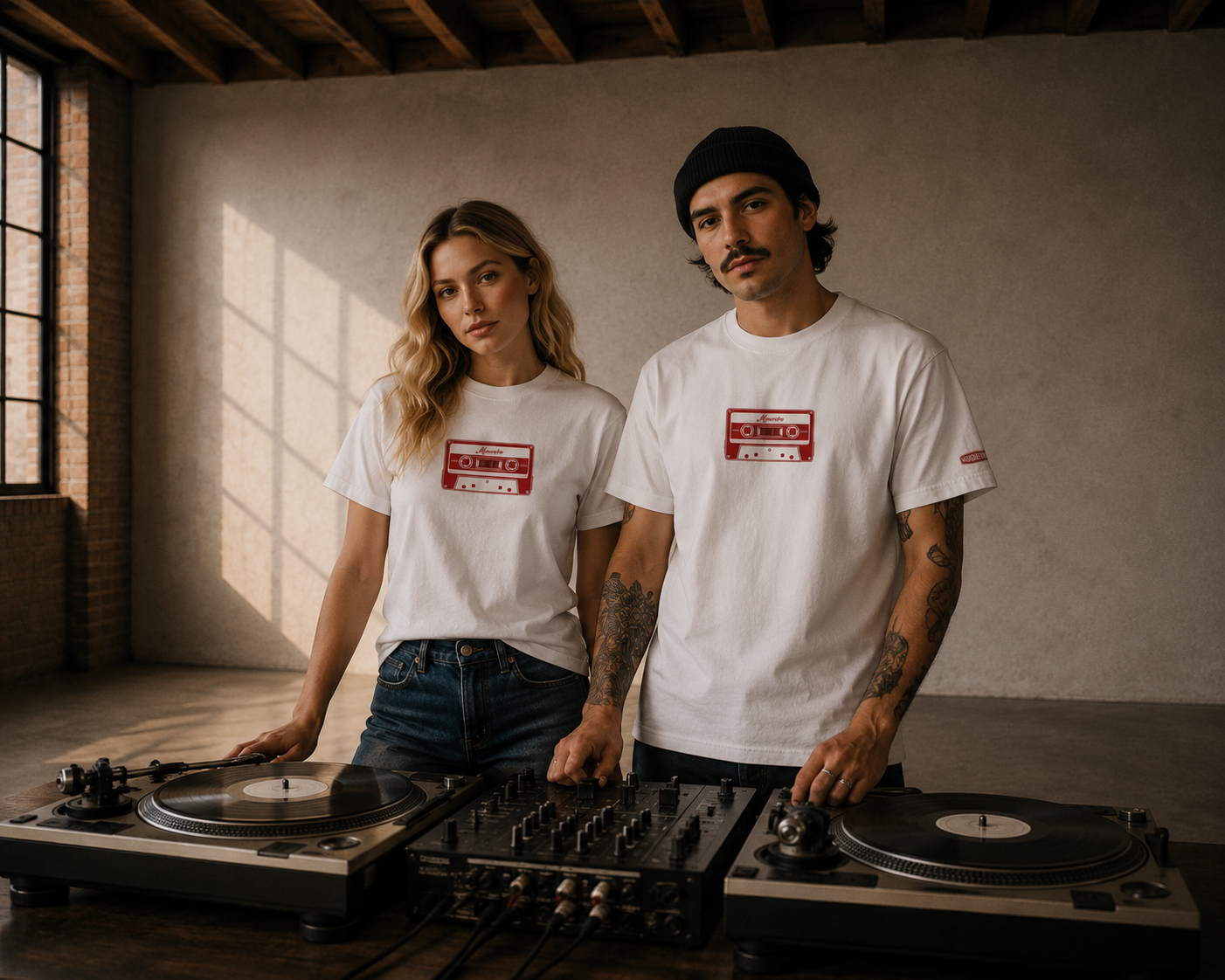 Mix Tape Heritage Tube Knit T-Shirt — MONORETRO Analogue collection.