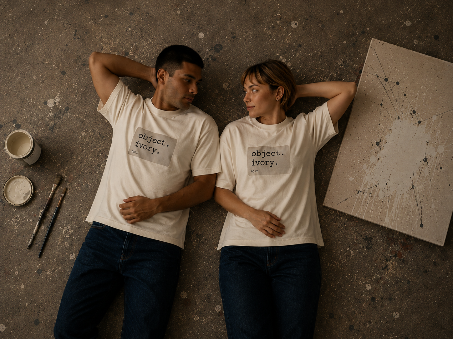 Object Series Ivory 010 Heritage Tube Knit T-Shirt — MONORETRO Object Series collection.