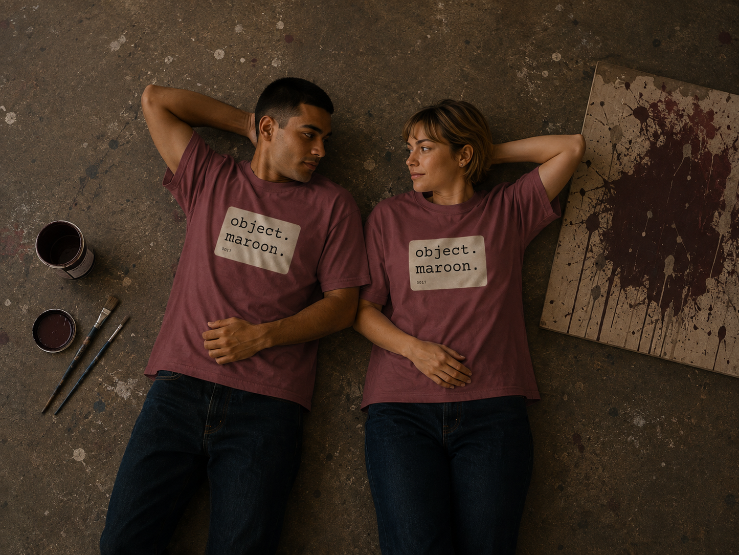 Object Series Maroon 012 Heritage Tube Knit T-Shirt — MONORETRO Object Series collection.