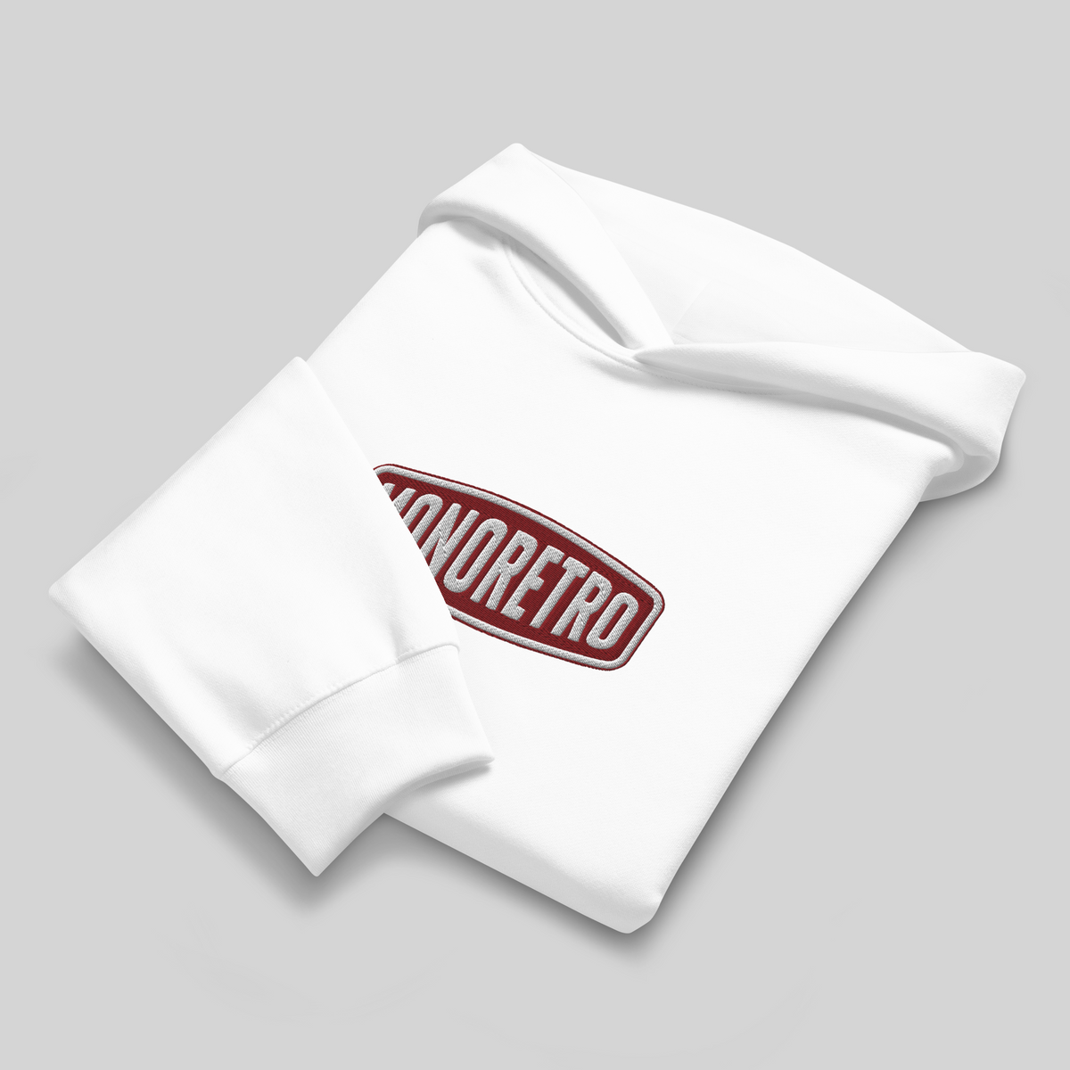 MONORETRO Signature No. 2 Heavyweight Hoodie in white — front view